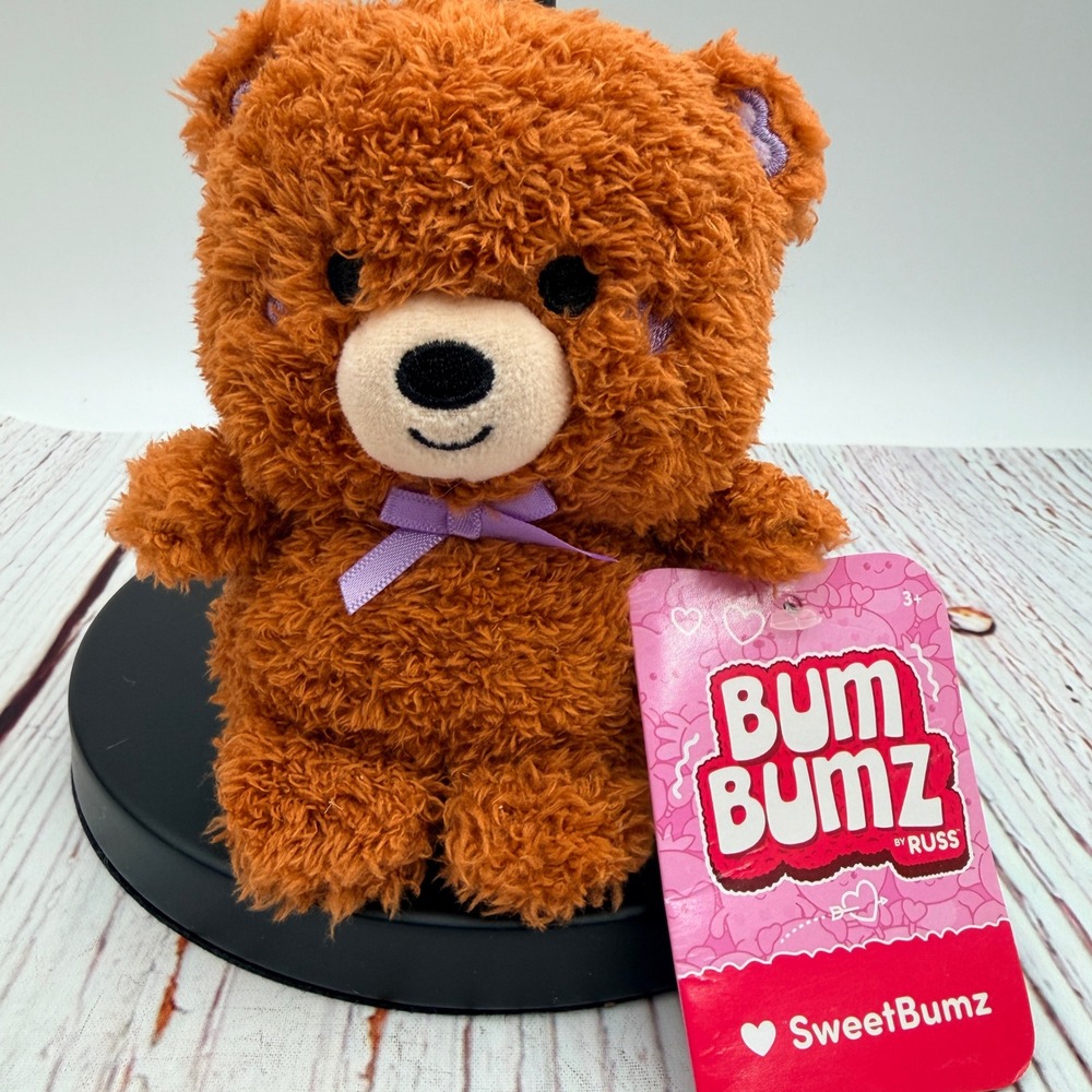 BumBumz by Russ SweetBumz Brown Bear Plush RBBZ01256 Jazwares 2024 NWT